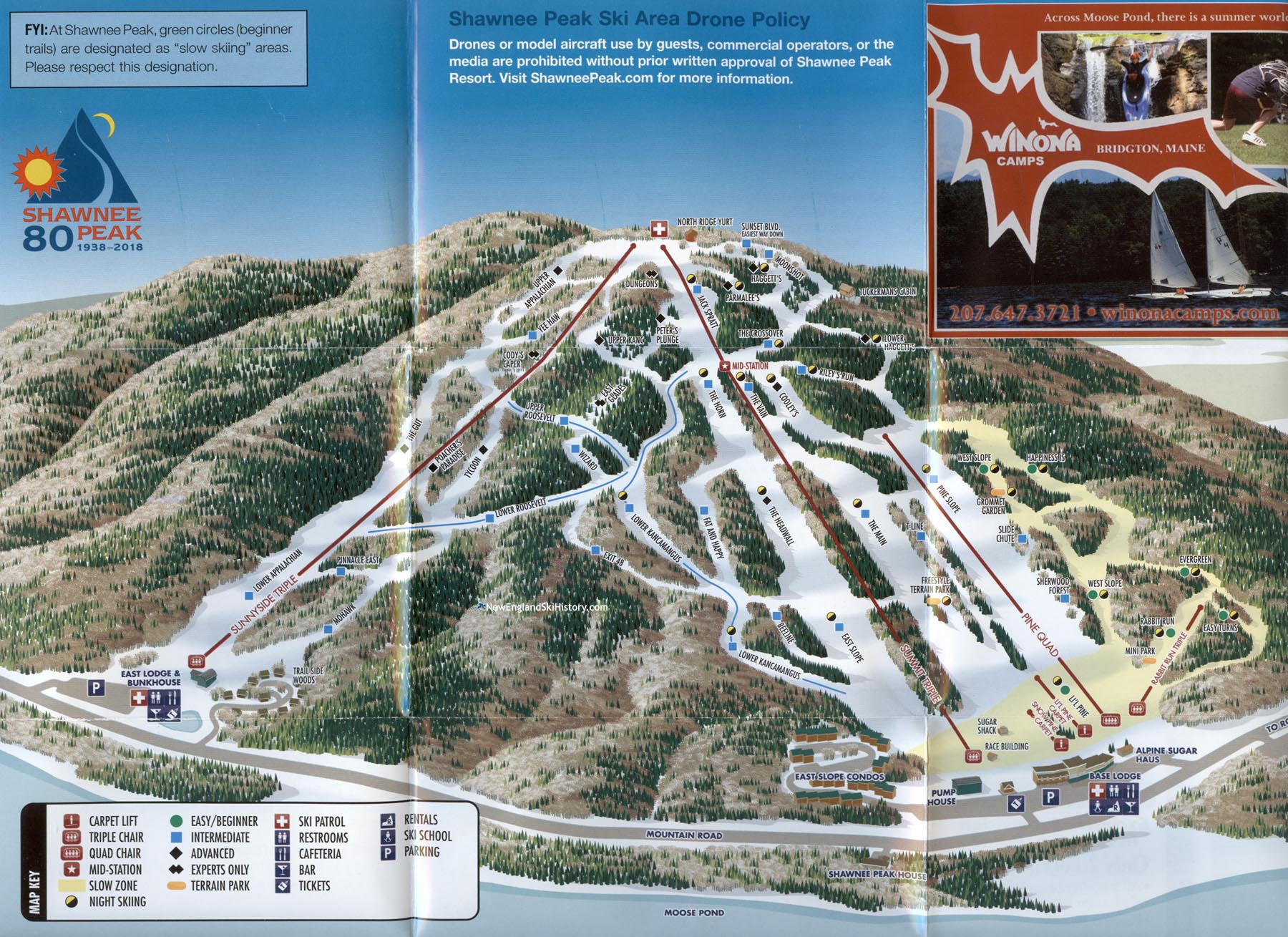 2017-18 Shawnee Peak Trail Map