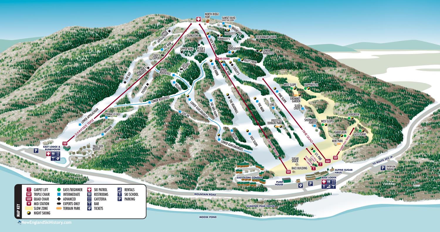 2018-19 Shawnee Peak Trail Map