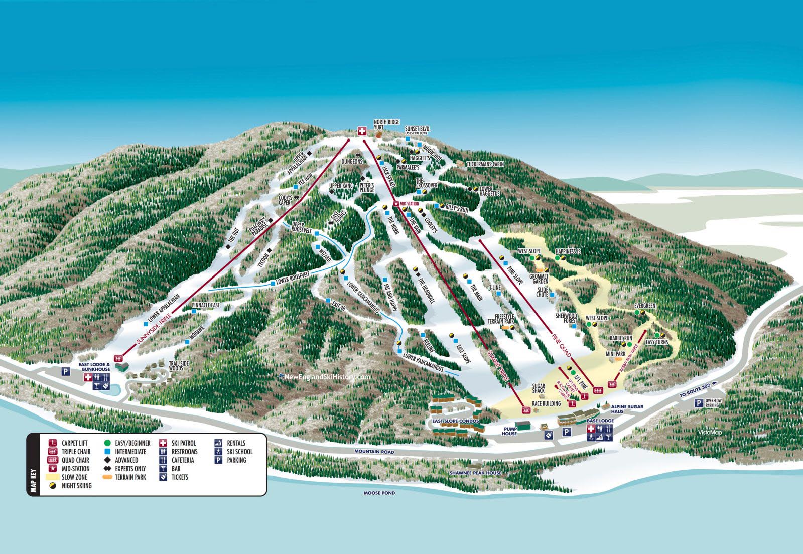 2020-21 Shawnee Peak Trail Map