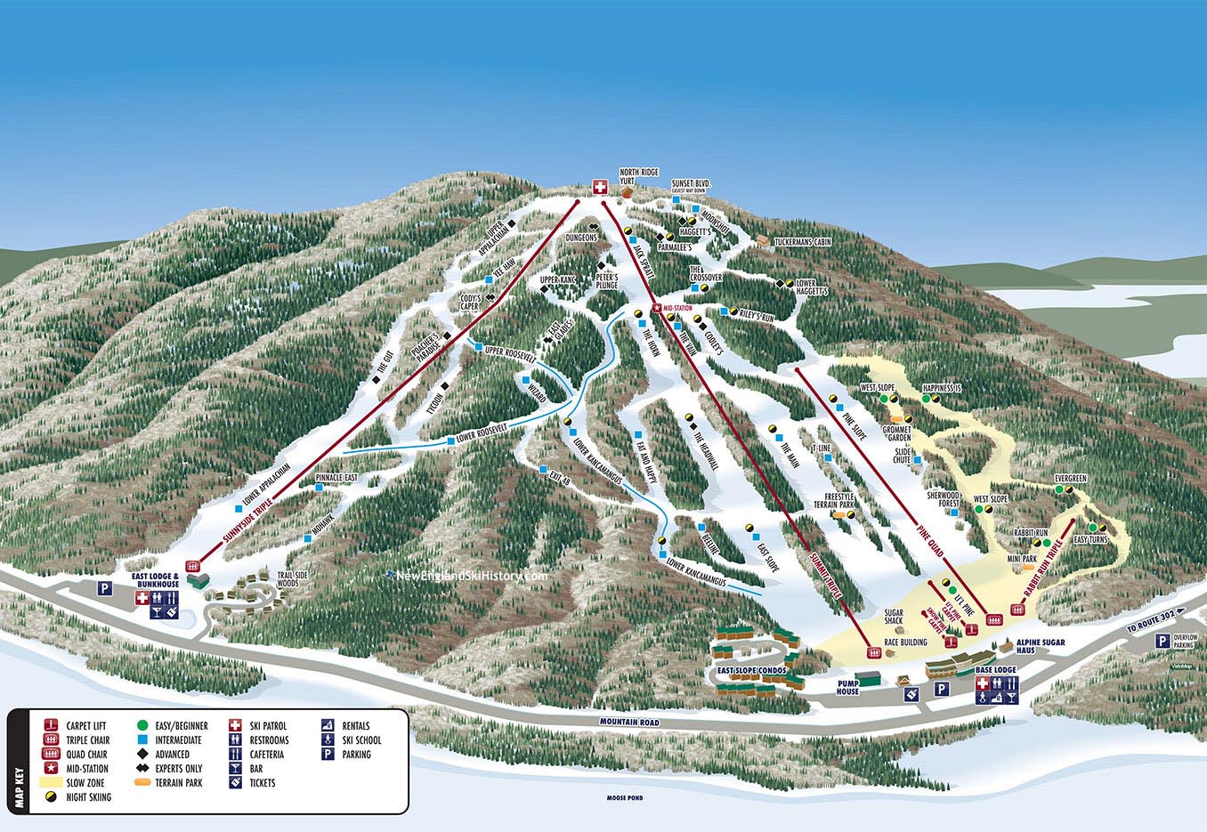 2022-23 Pleasant Mountain Trail Map