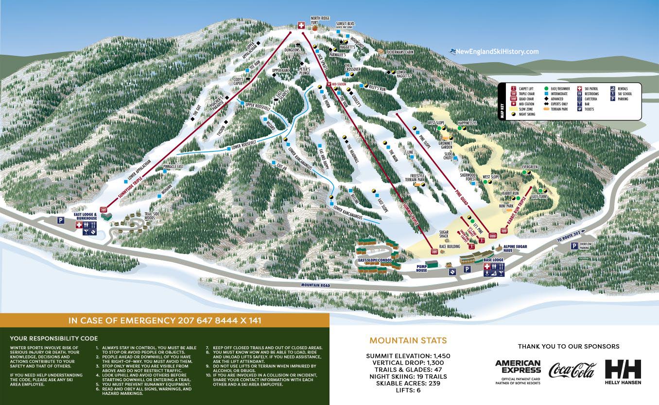 2023-24 Pleasant Mountain Trail Map