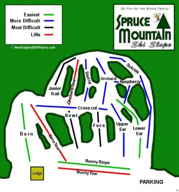 2022-23 Spruce Mountain Trail Map