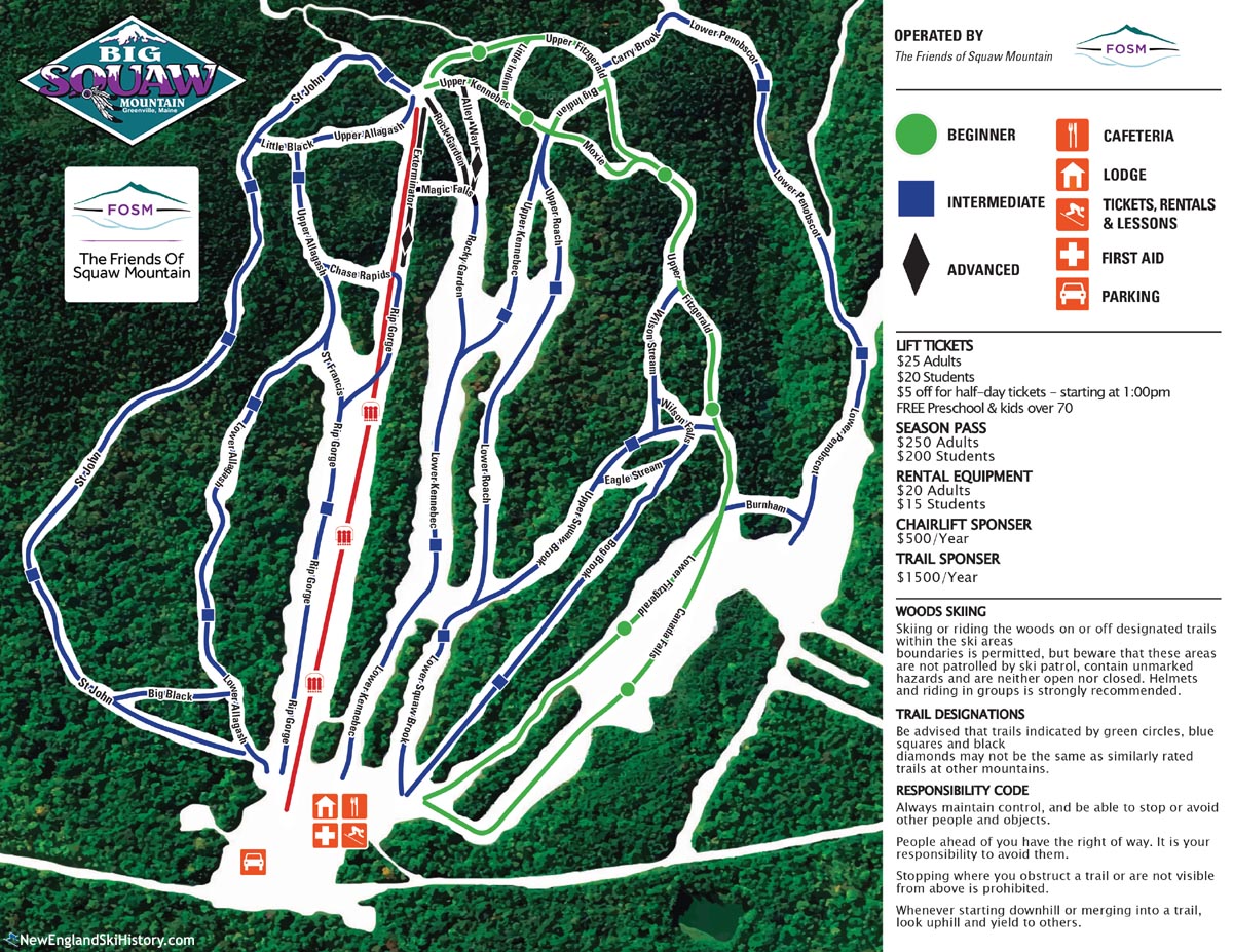 2016-17 Big Squaw Trail Map