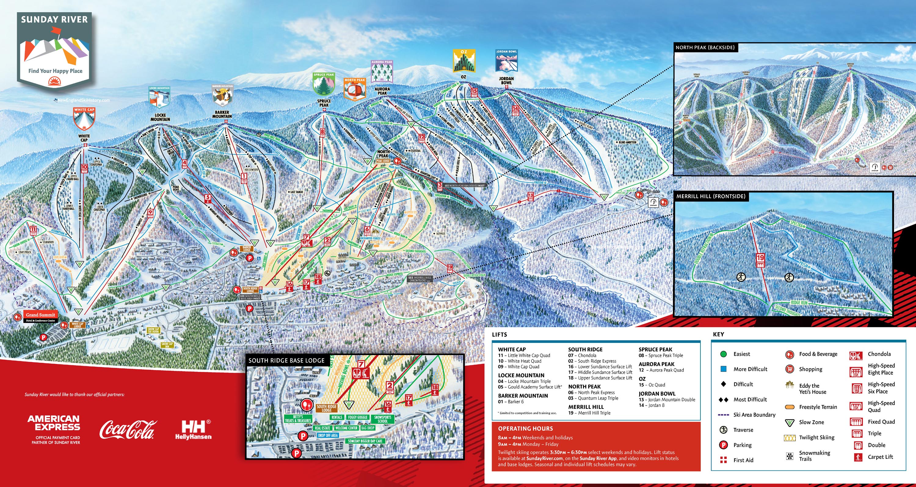 2023-24 Sunday River Trail Map