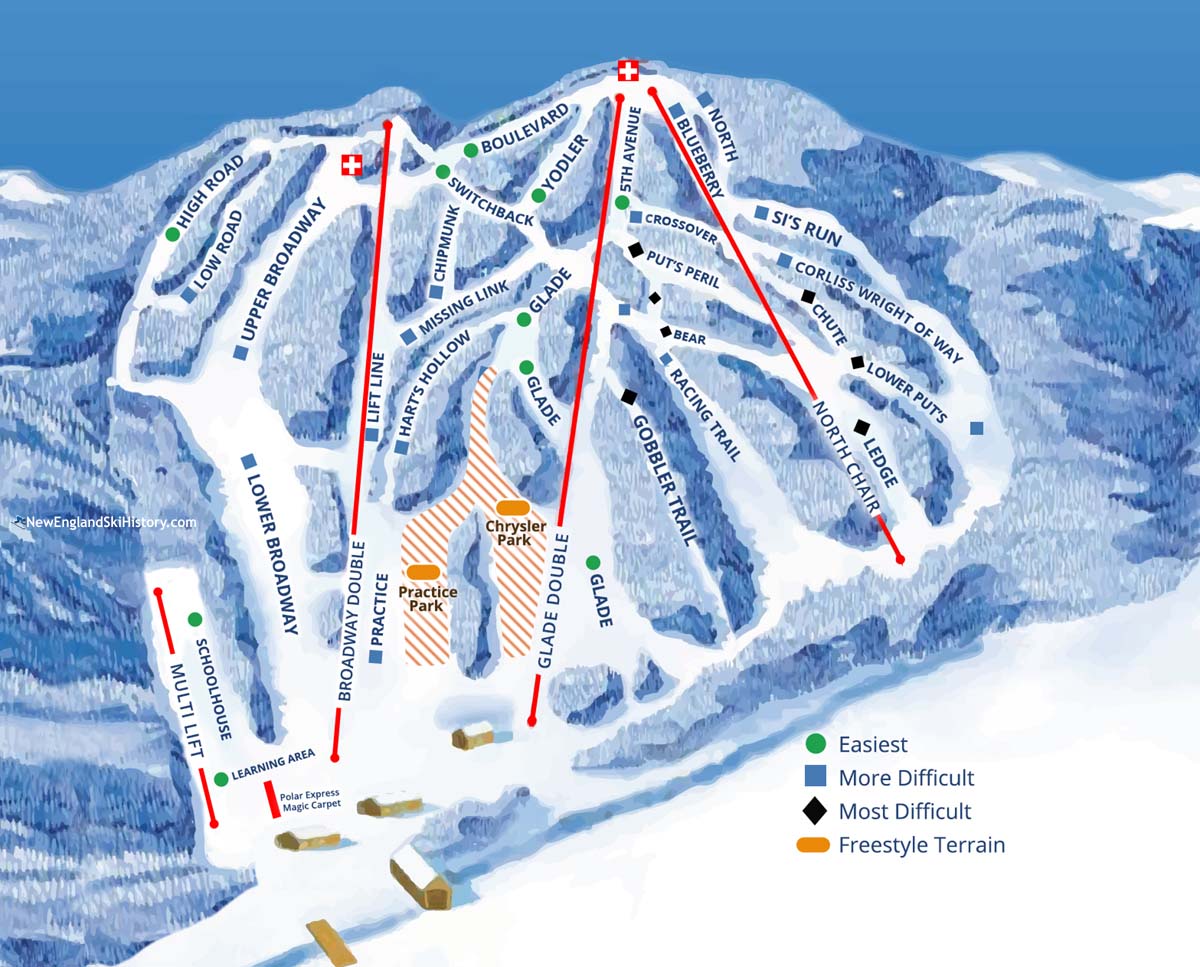 2017-18 Ski Blandford Trail Map