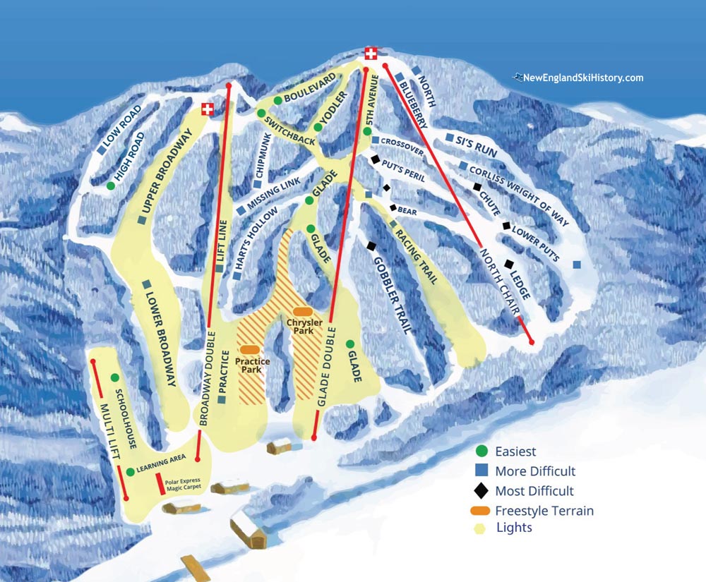 2019-20 Ski Blandford Trail Map