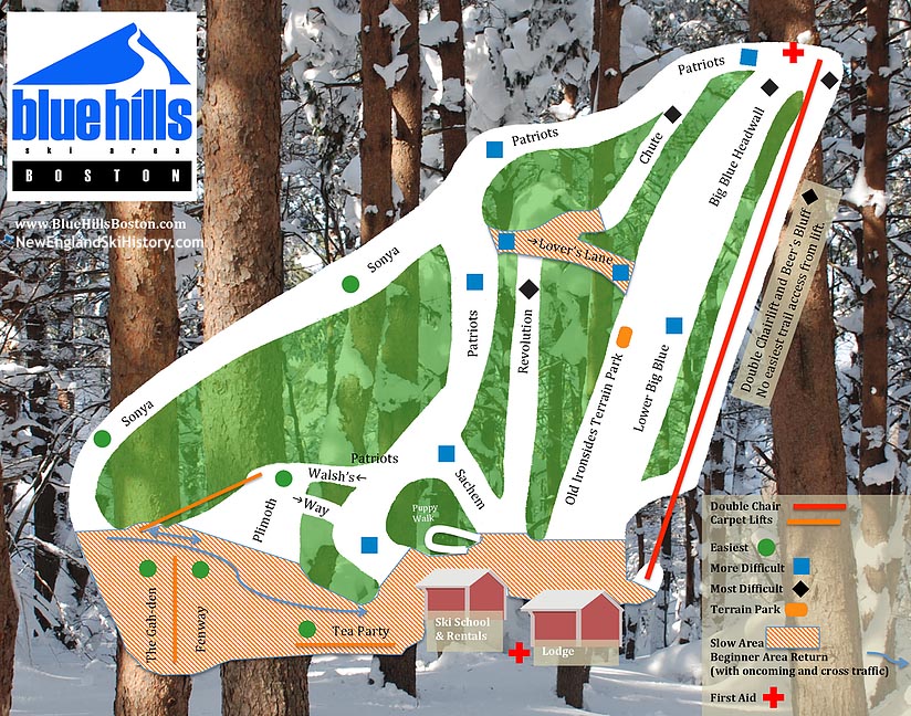 2018-19 Blue Hills Trail Map