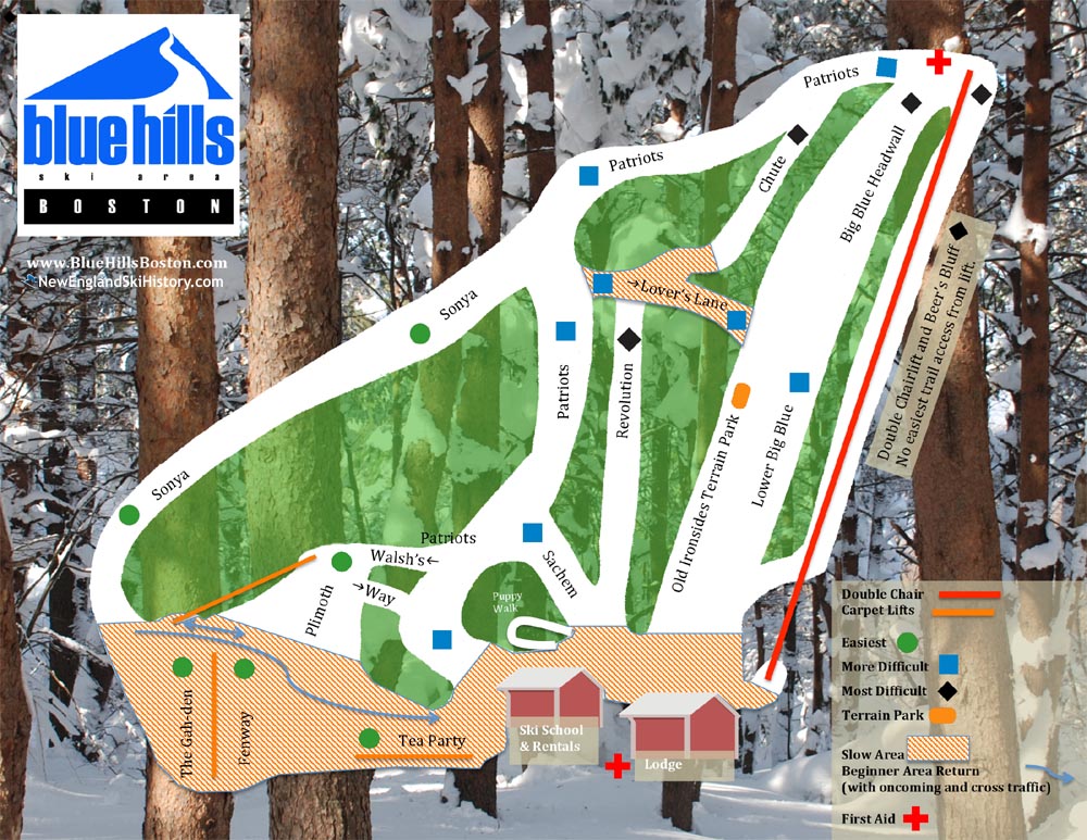 2023-24 Blue Hills Trail Map