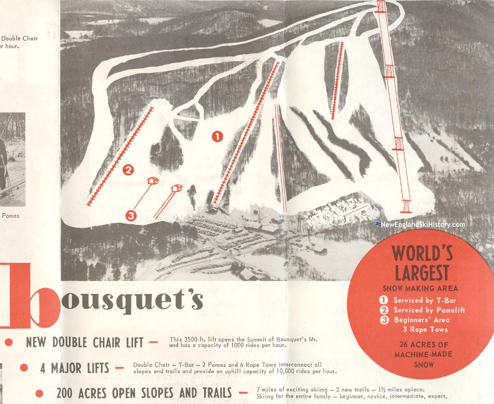 1962-63 Bousquet trail map - New England Ski Map Database ...