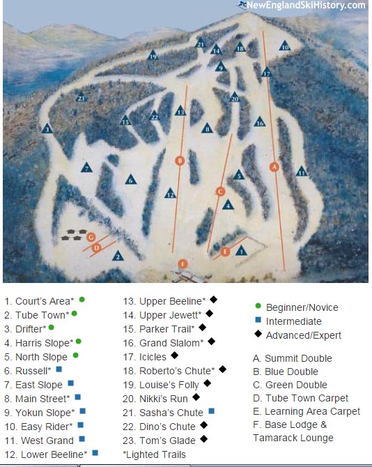 2016-17 Bousquet Trail Map