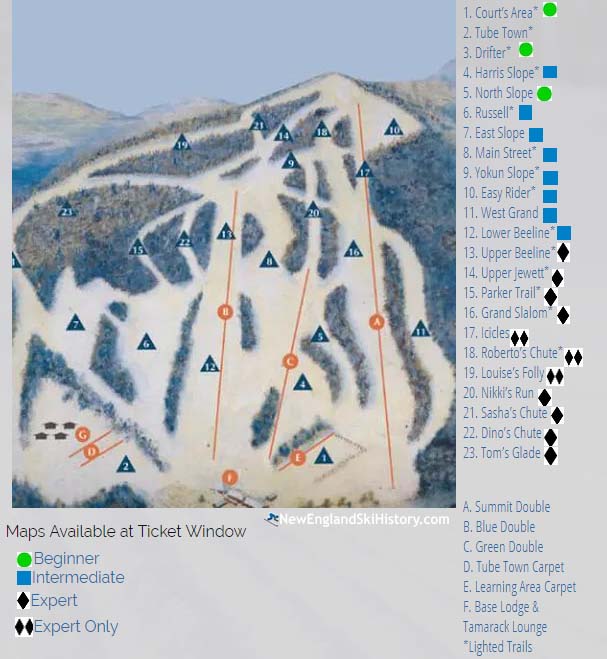 2017-18 Bousquet Trail Map