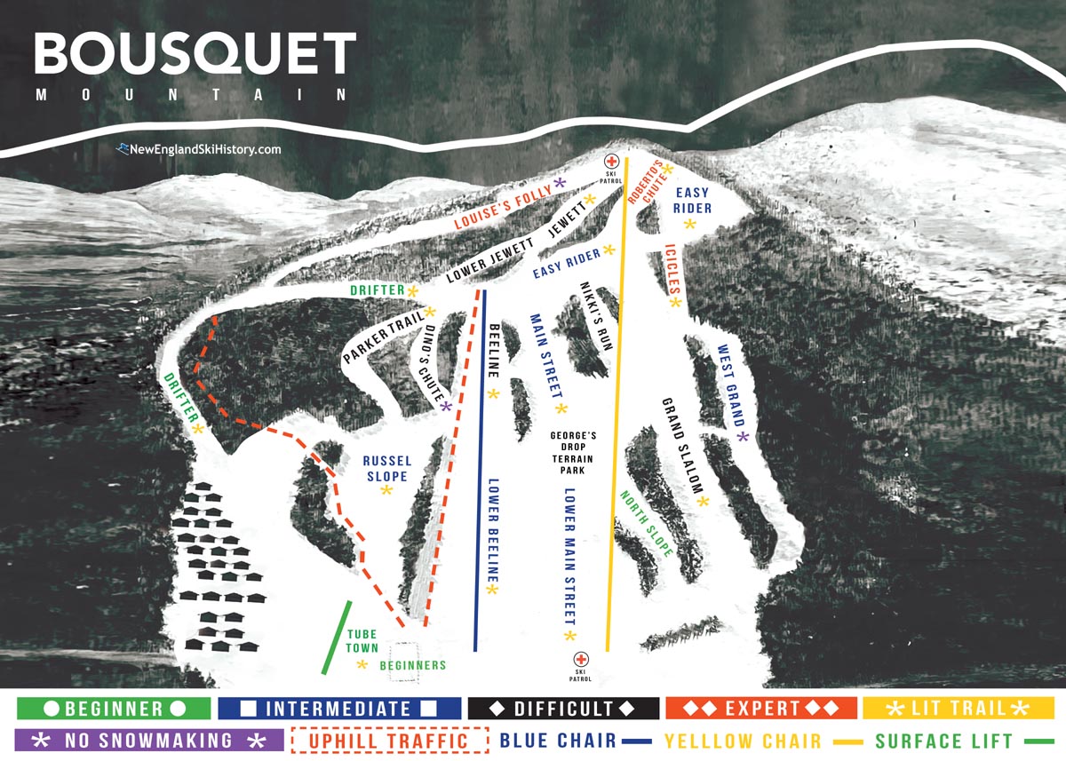 2020-21 Bousquet Trail Map