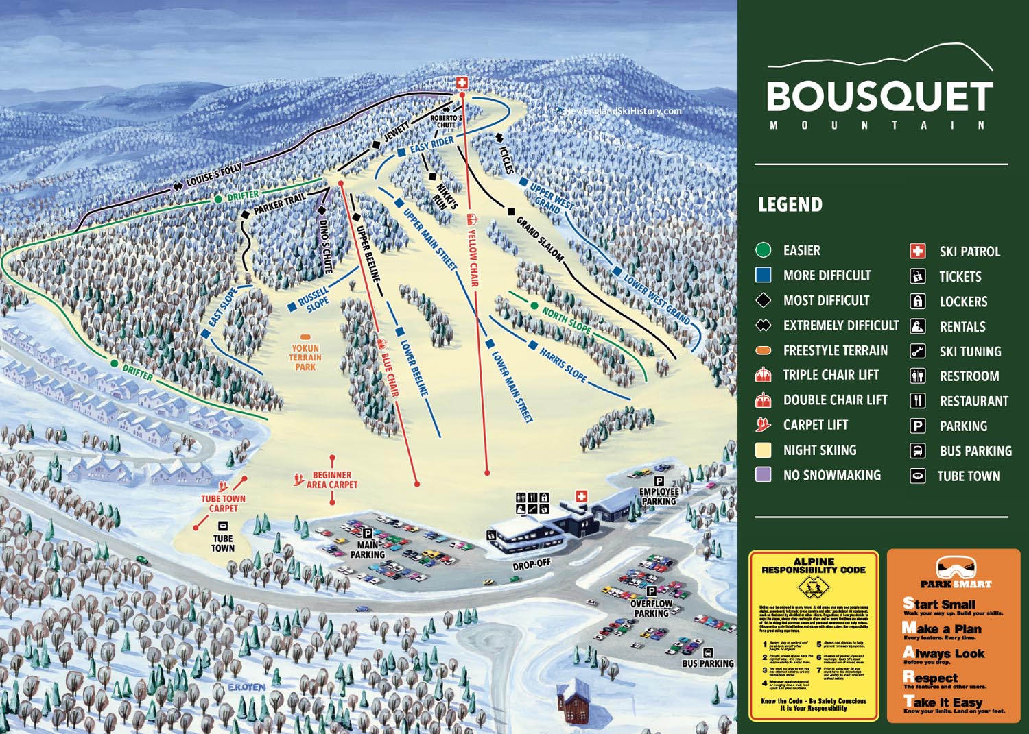 2023-24 Bousquet Trail Map