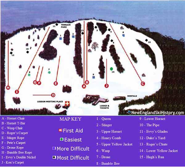 2021-22 Ski Bradford Trail Map