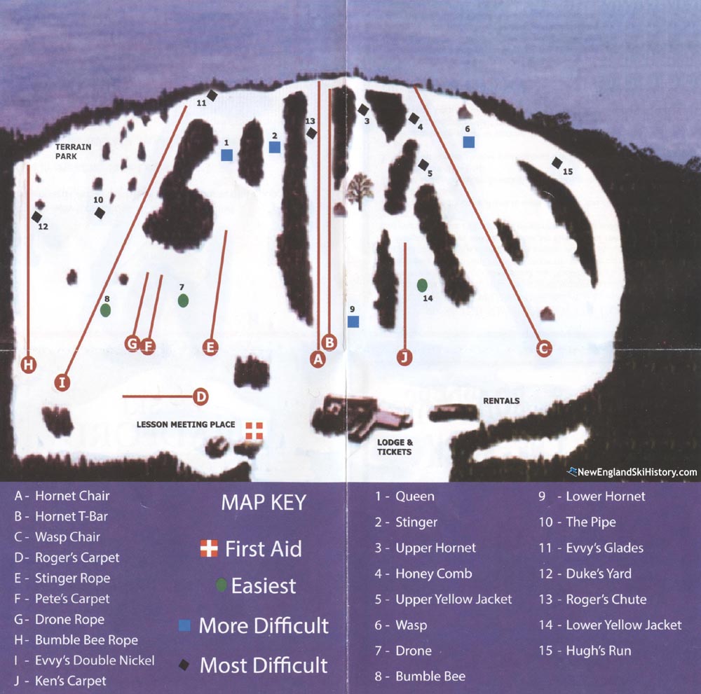 2023-24 Ski Bradford Trail Map