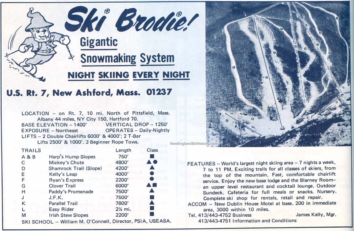 1969-70 Brodie trail map - New England Ski Map Database ...