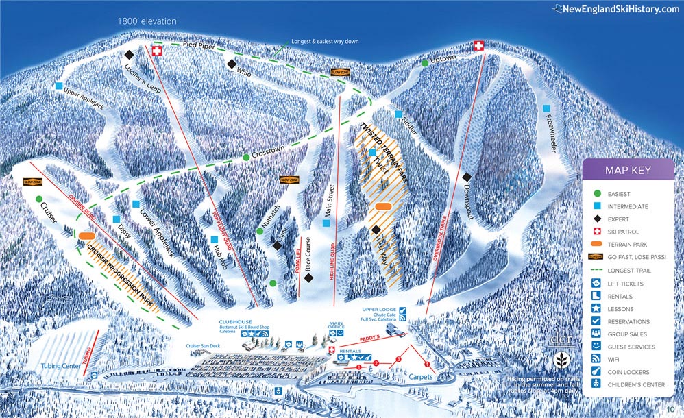 2016-17 Ski Butternut Trail Map