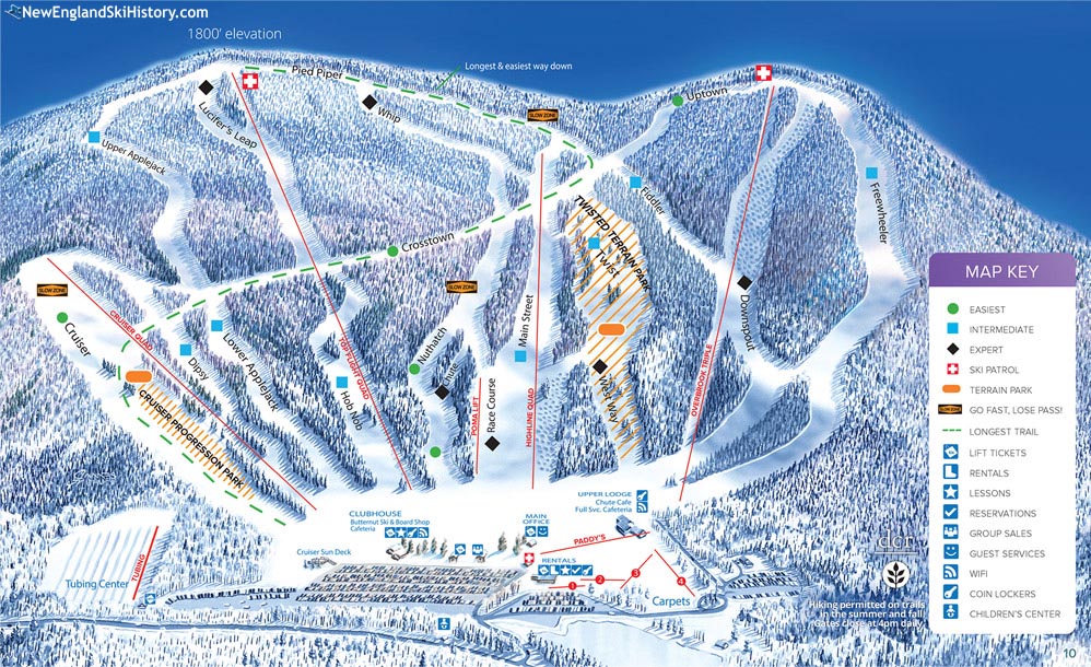 2019-20 Ski Butternut Trail Map