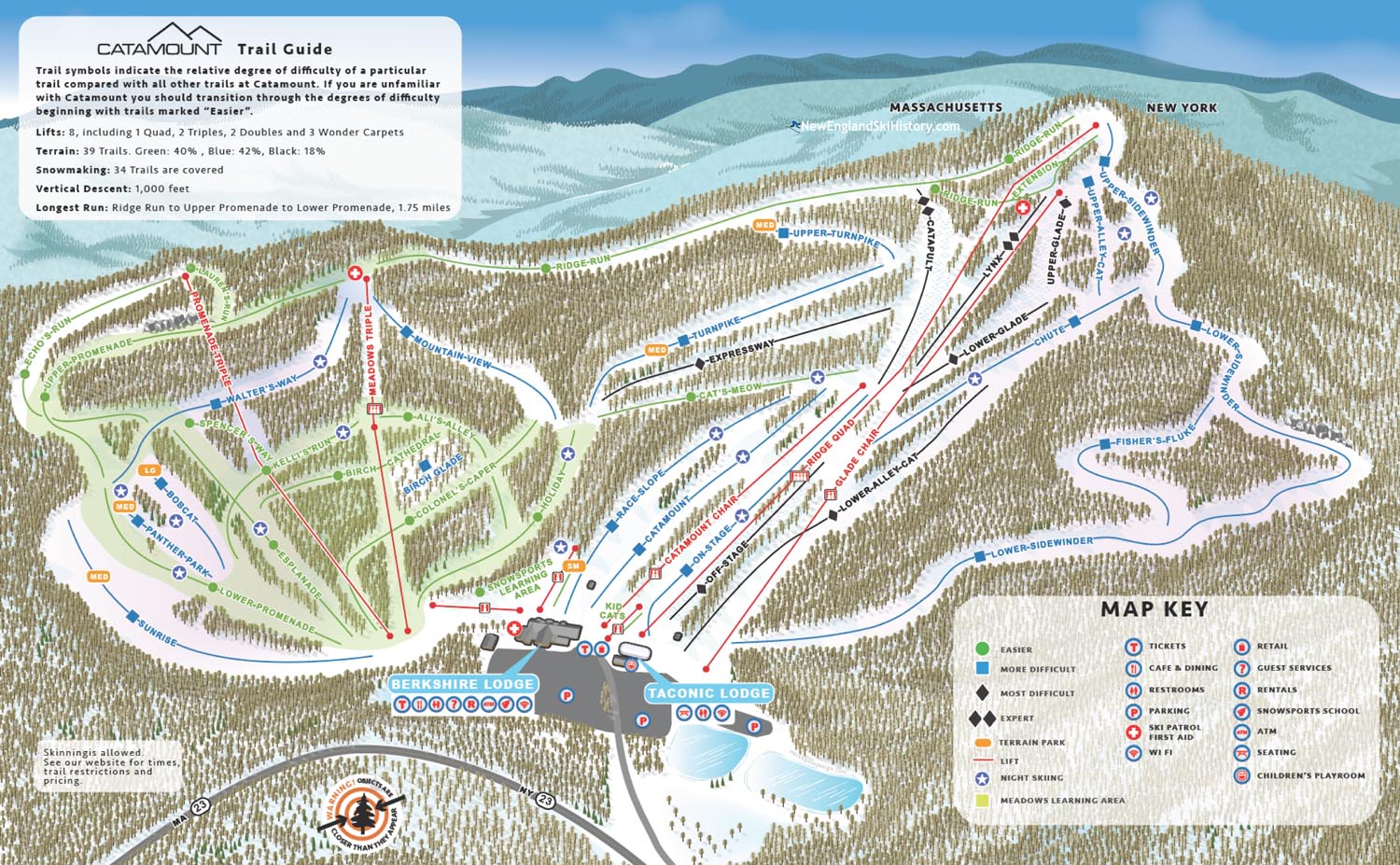 2018-19 Catamount Trail Map