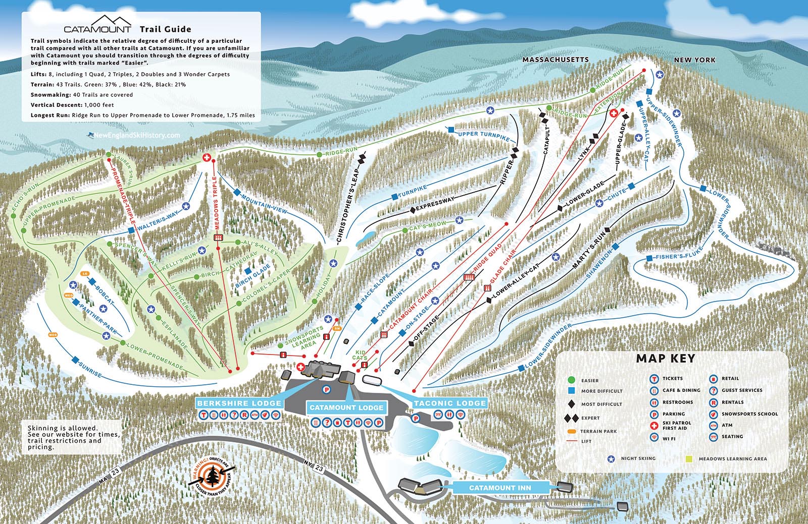 2019-20 Catamount Trail Map