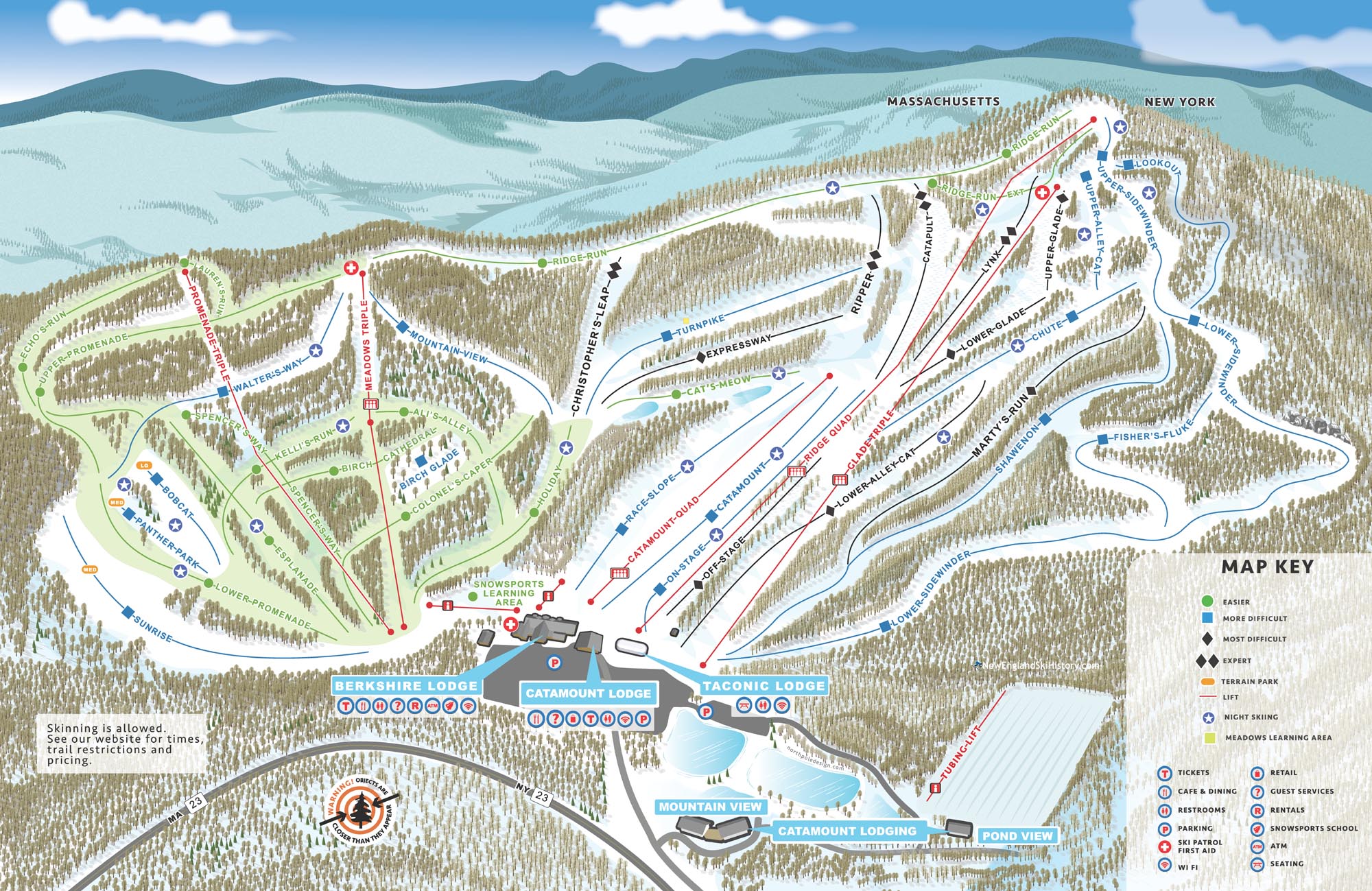 2021-22 Catamount Trail Map. 