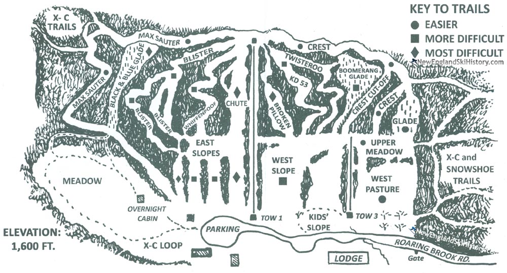 2022-23 Mt. Greylock Ski Club Trail Map