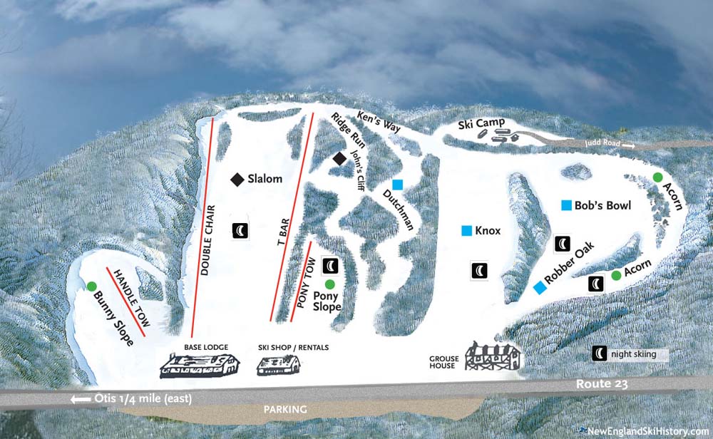 2016-17 Otis Ridge Trail Map