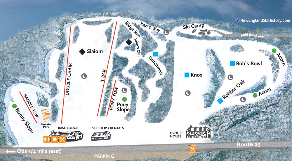 2017-18 Otis Ridge Trail Map