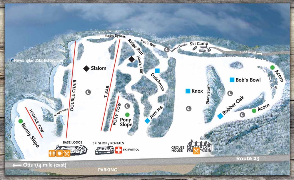 2019-20 Otis Ridge Trail Map