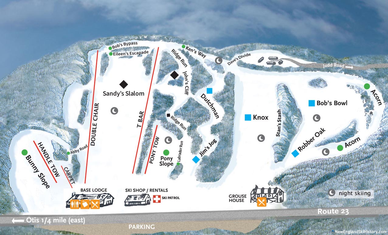 2022-23 Otis Ridge Trail Map