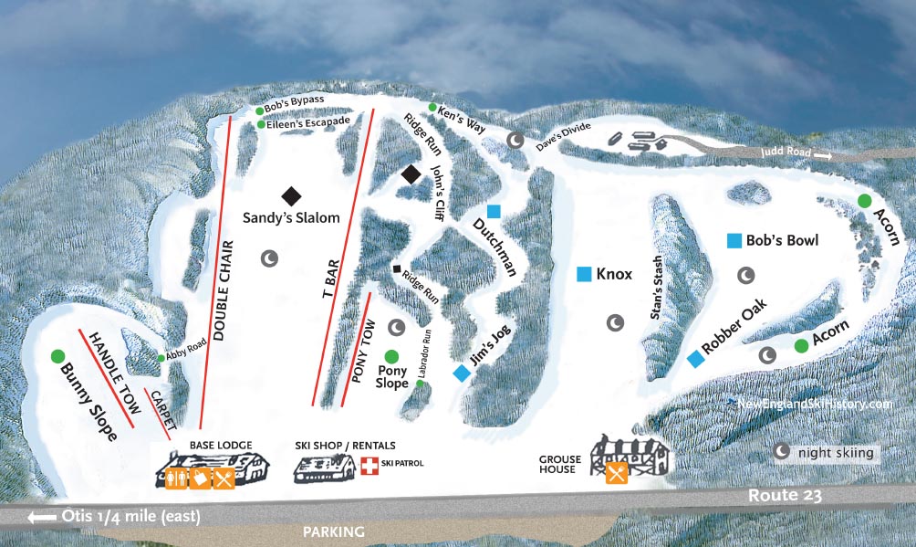 2023-24 Otis Ridge Trail Map