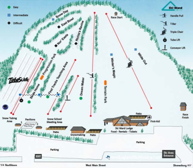 2016-17 Ski Ward Trail Map