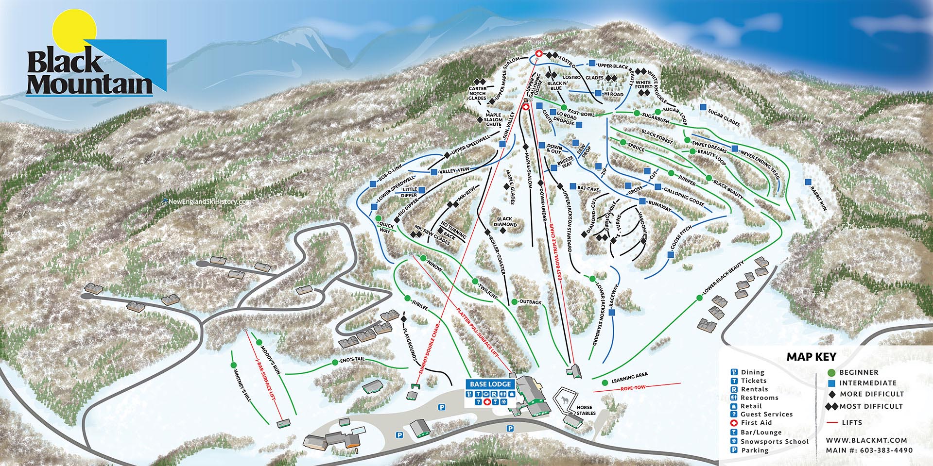 2022-23 Black Mountain Trail Map