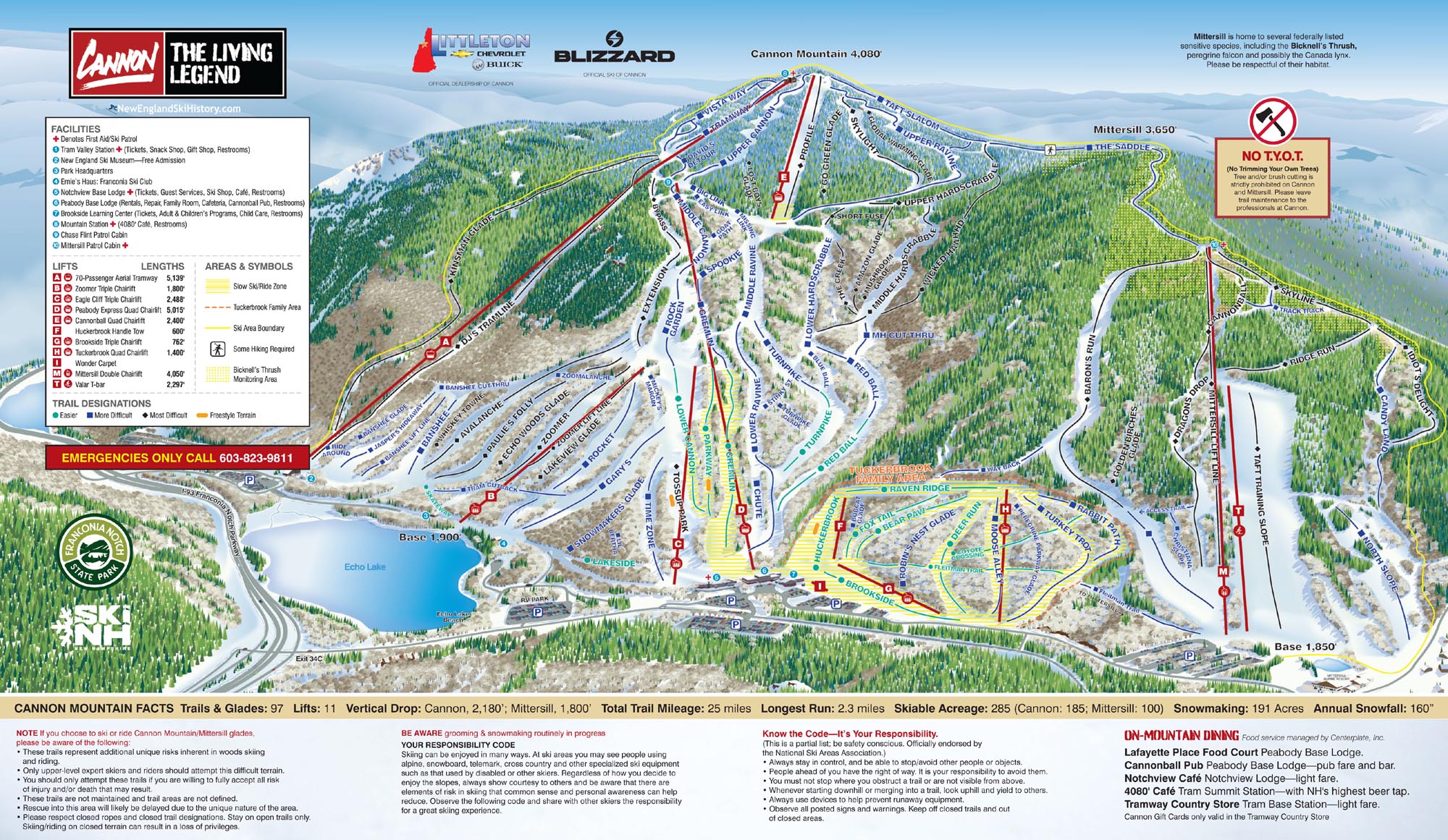 2017-18 Cannon Trail Map