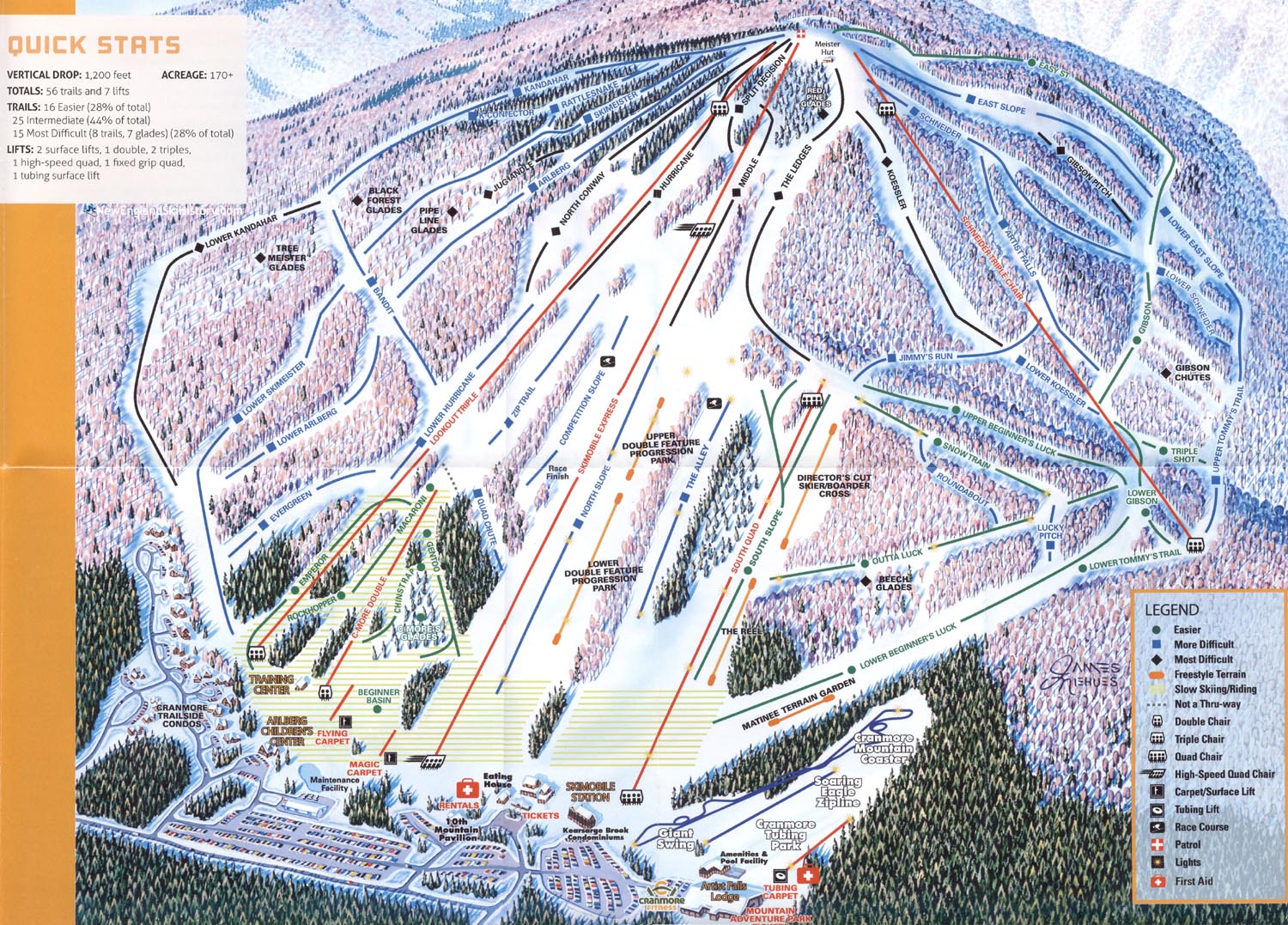 2018-19 Cranmore Trail Map