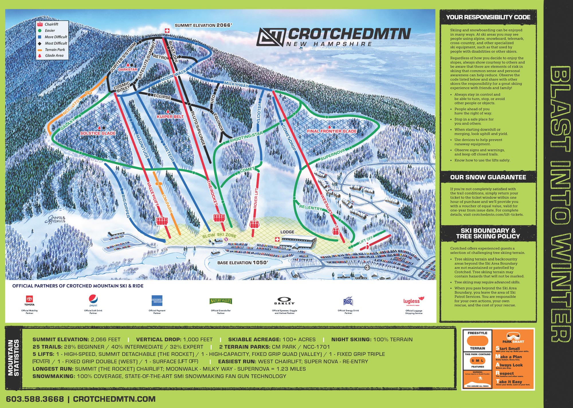 2021-22 Crotched Mountain Trail Map