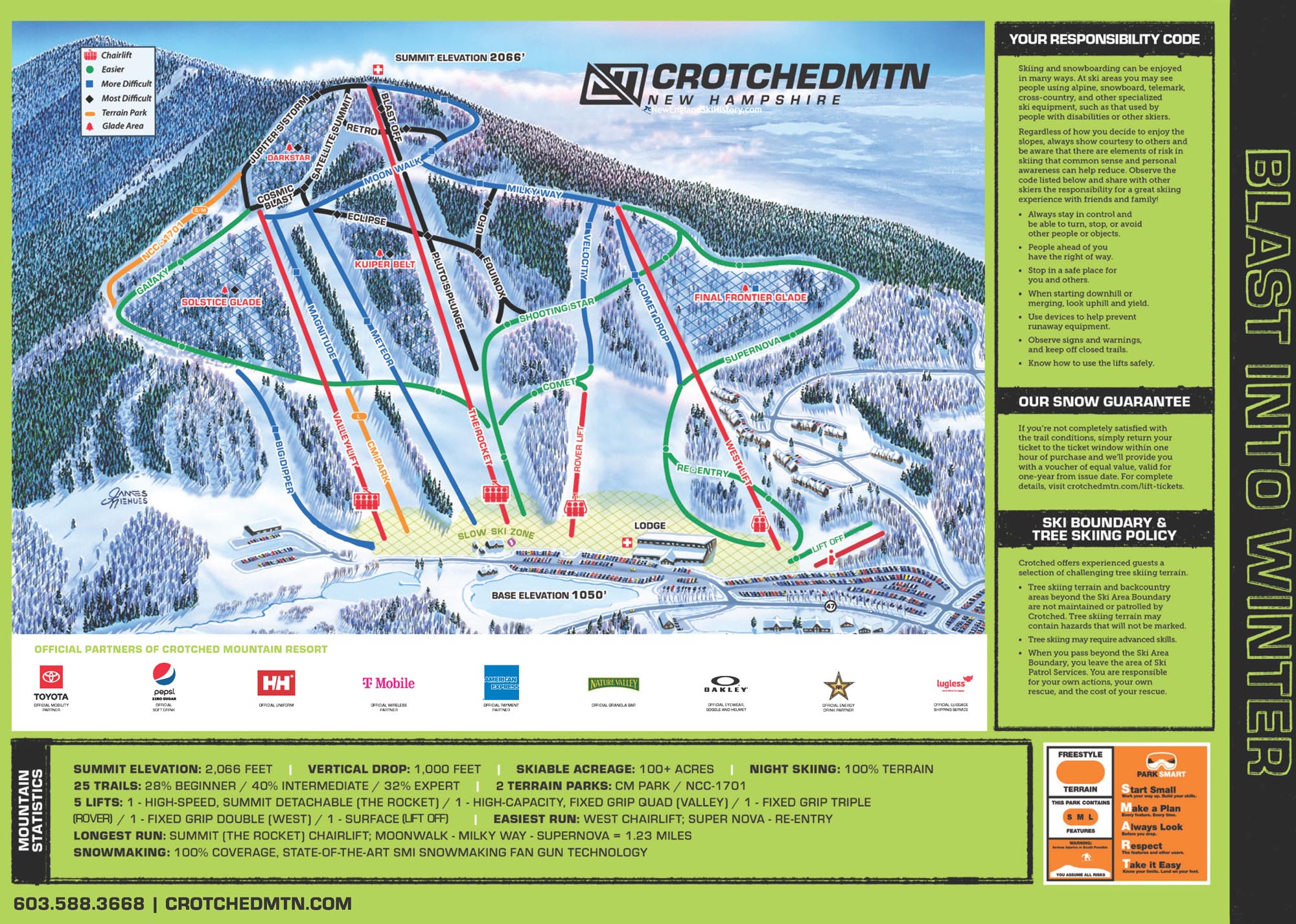 2022-23 Crotched Mountain Trail Map