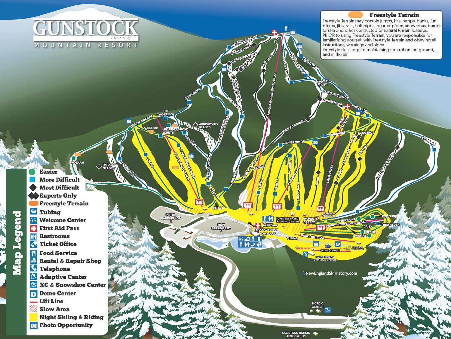 2016-17 Gunstock Trail Map