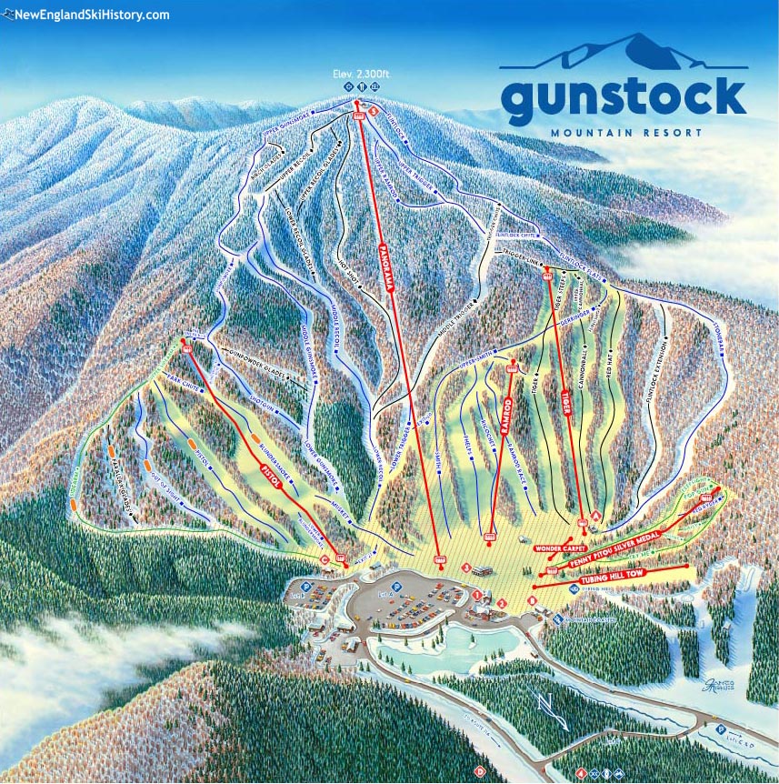 2017-18 Gunstock Trail Map