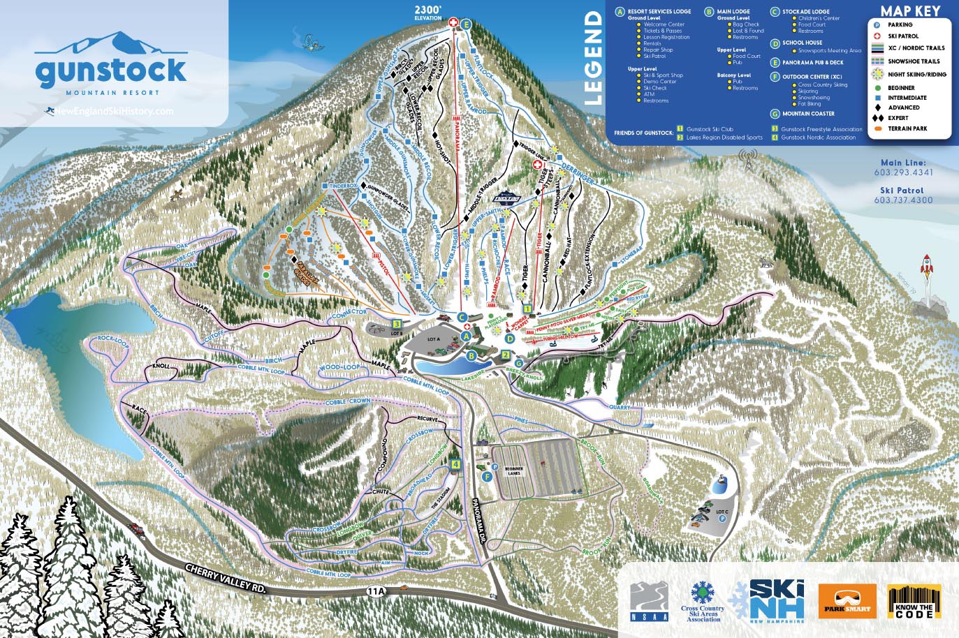 2020-21 Gunstock Trail Map