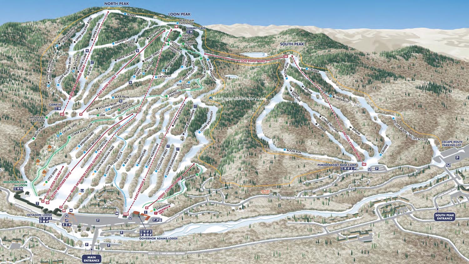 2021-22 Loon Mountain Trail Map