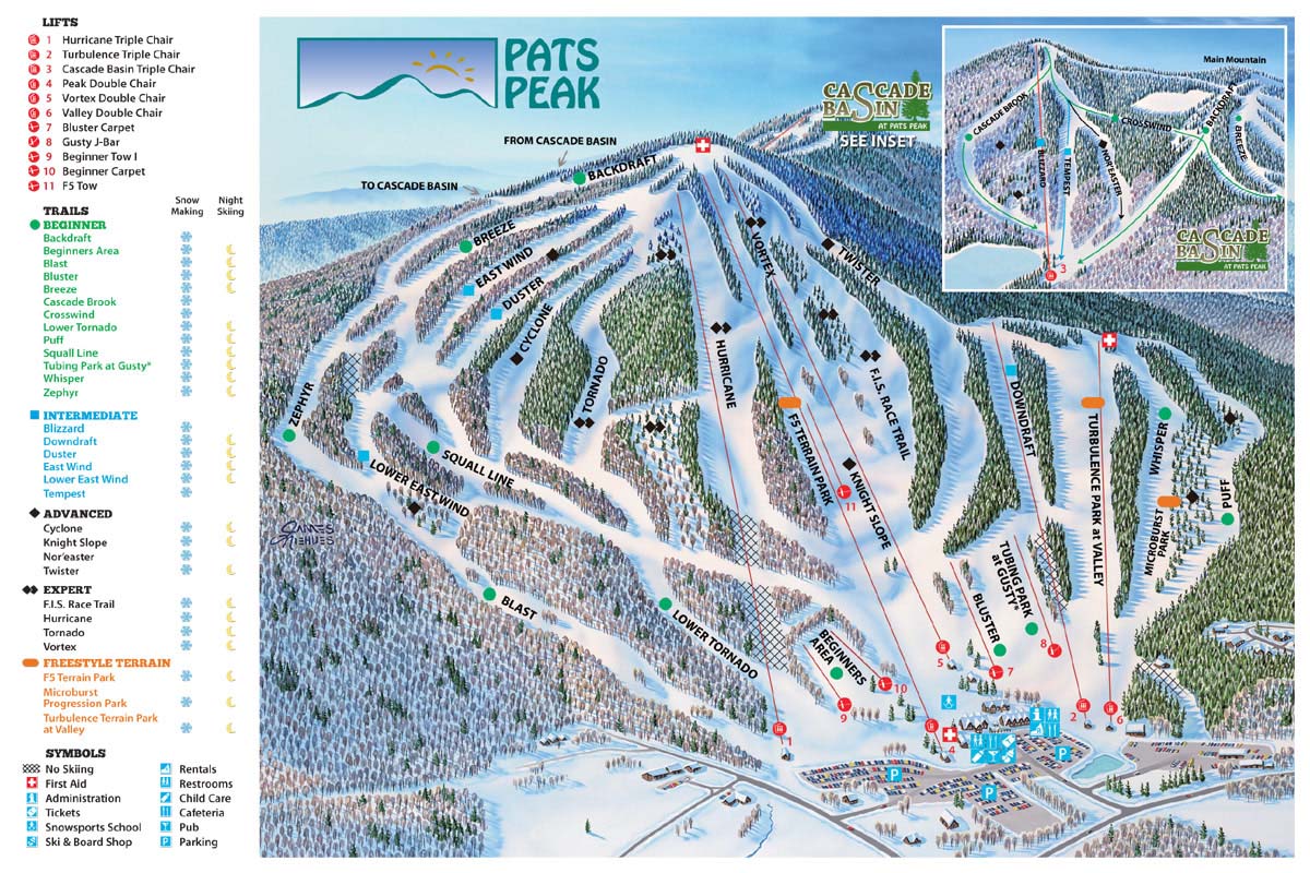 2016-17 Pats Peak Trail Map