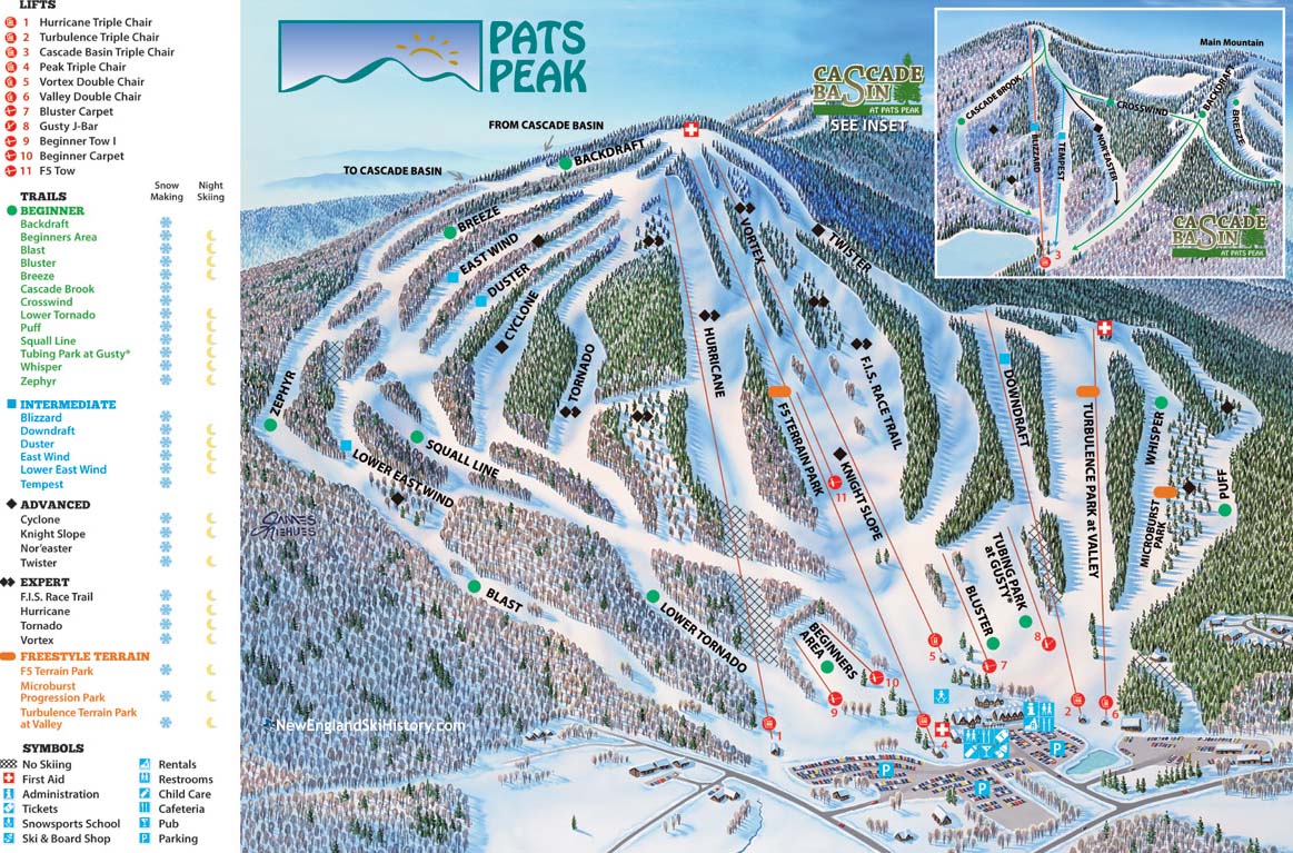 2017-18 Pats Peak Trail Map