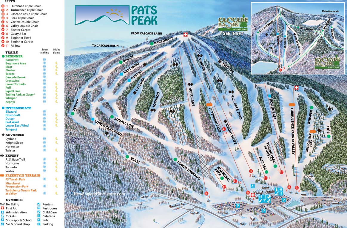 2018-19 Pats Peak Trail Map