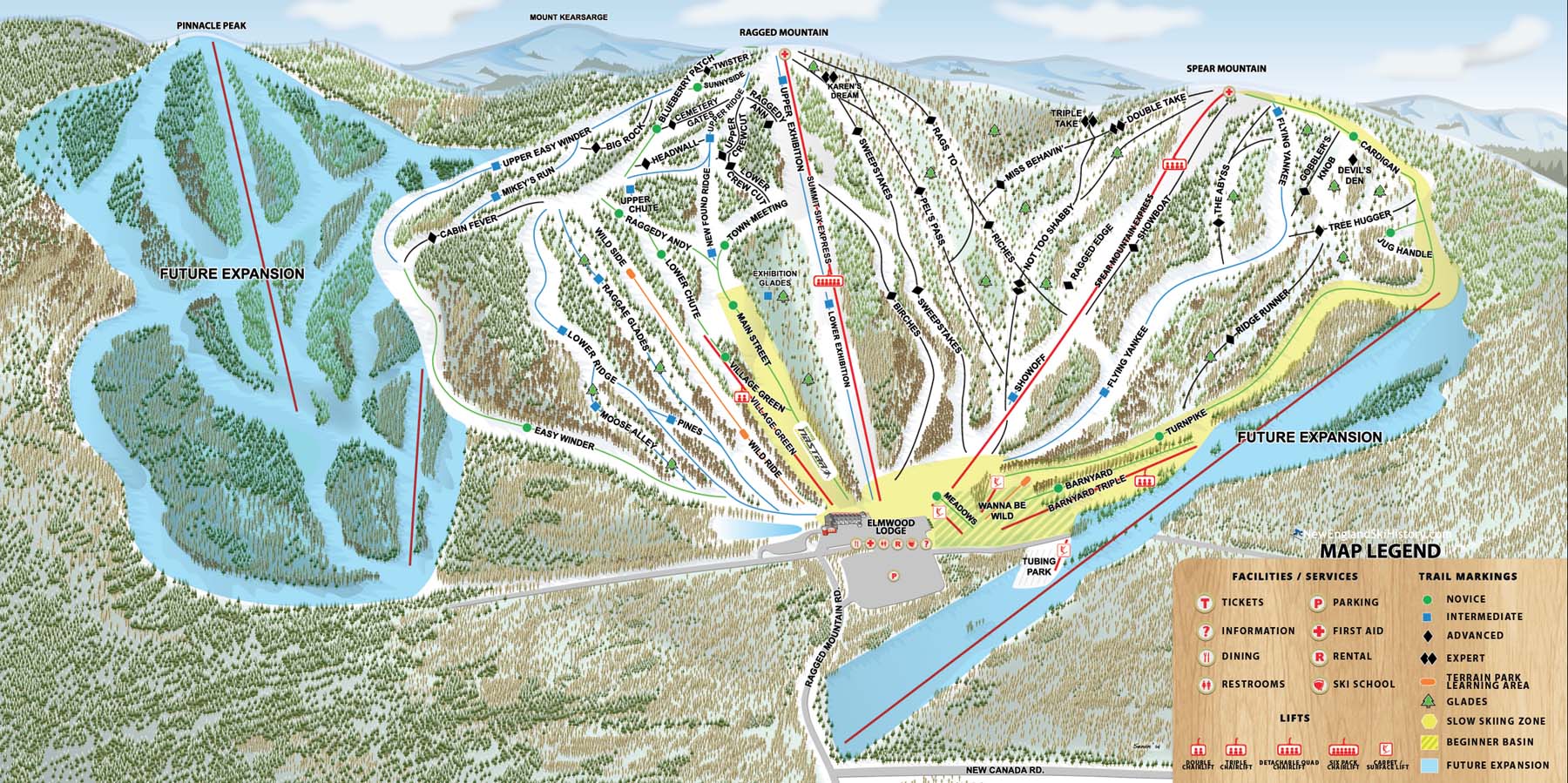 2016-17 Ragged Mountain Trail Map