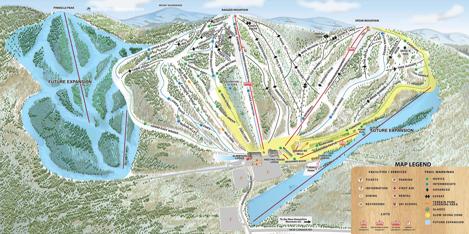 2017-18 Ragged Mountain Trail Map