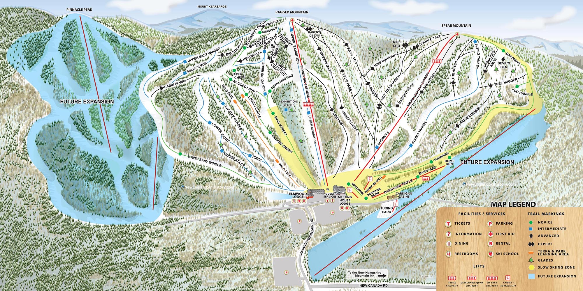 2018-19 Ragged Mountain Trail Map