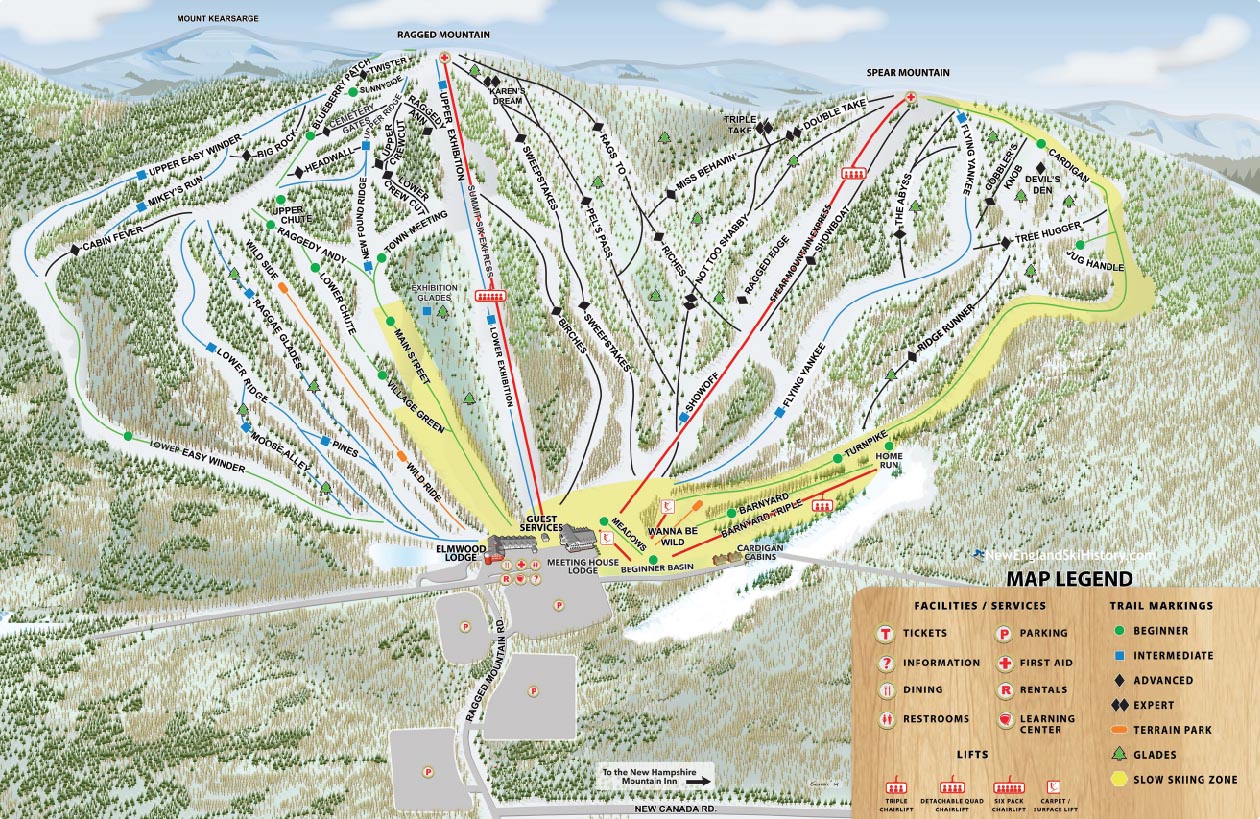 2023-24 Ragged Mountain Trail Map