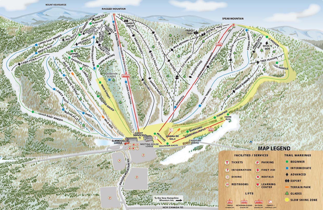 2025-26 Ragged Mountain Trail Map