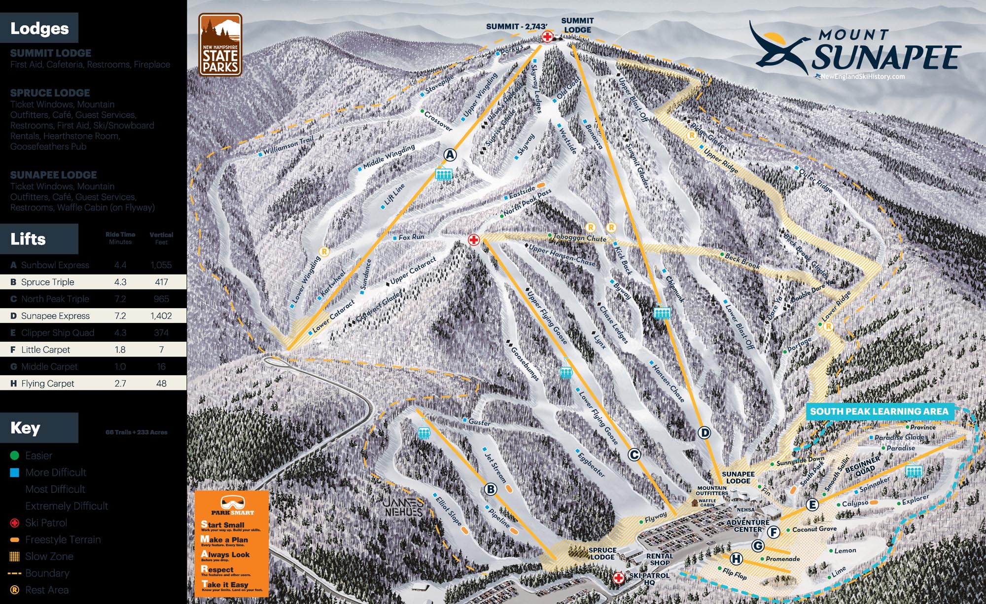 2021-22 Mt. Sunapee Trail Map